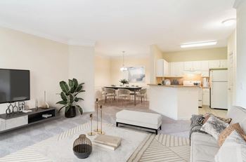 Living Room With Kitchen at Village at Almand Creek, Conyers, 30094
